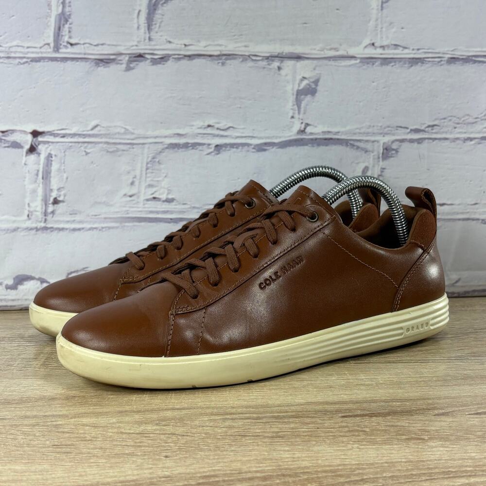 Cole Haan Grand Crosscourt Brown Leather Sneakers Men's Size 8 Casual Shoes